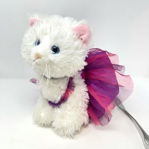 Build A Bear Cat Persian Kitty plush Collar Leash